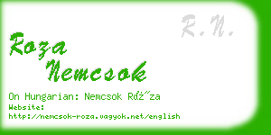 roza nemcsok business card